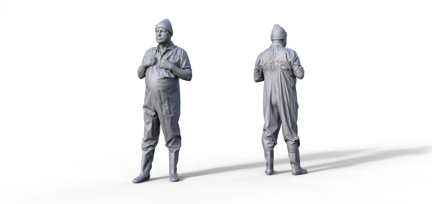 Figure Schorsch for fishing boat ship model Typ A 125 3D Print Model .c4d .max .obj .3ds .fbx .stl .blend 