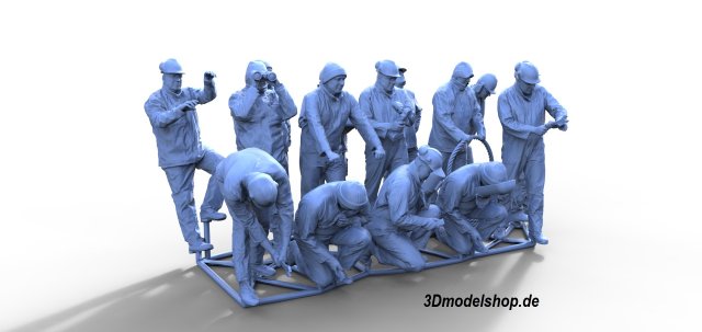 Figures crew work ship A 125 15 files Modelo de Impressão 3D .c4d .max .obj .3ds .fbx .stl .blend 