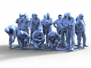 Figures crew work ship A 125 15 files Modelo de Impressão 3D