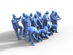 Figures crew work ship A 125 15 files 3D Print Model