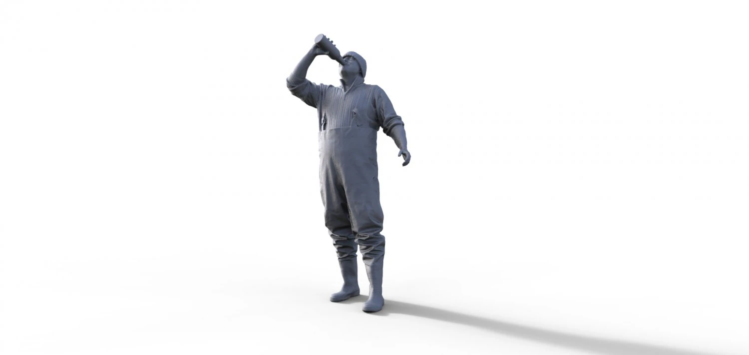 Figure for fishing boat ship model 11 3D Print Model .c4d .max .obj .3ds .fbx .stl .blend 