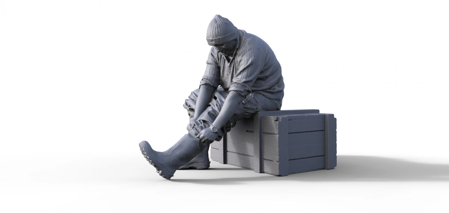 Figure for fishing boat ship model 125 3D Print Model .c4d .max .obj .3ds .fbx .stl .blend
