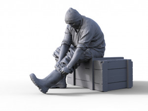 Figure for fishing boat ship model 125 3D Print Model