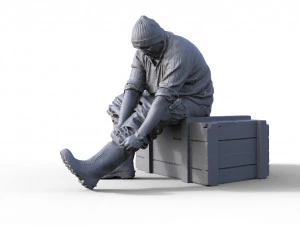 Figuur voor vissersbootschip model 125 3D printmodel