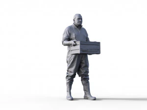 Figuur voor vissersbootschip model 120 3D printmodel