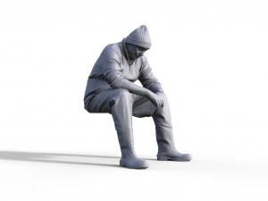 Figuur voor vissersbootschipmodel 11 3D printmodel