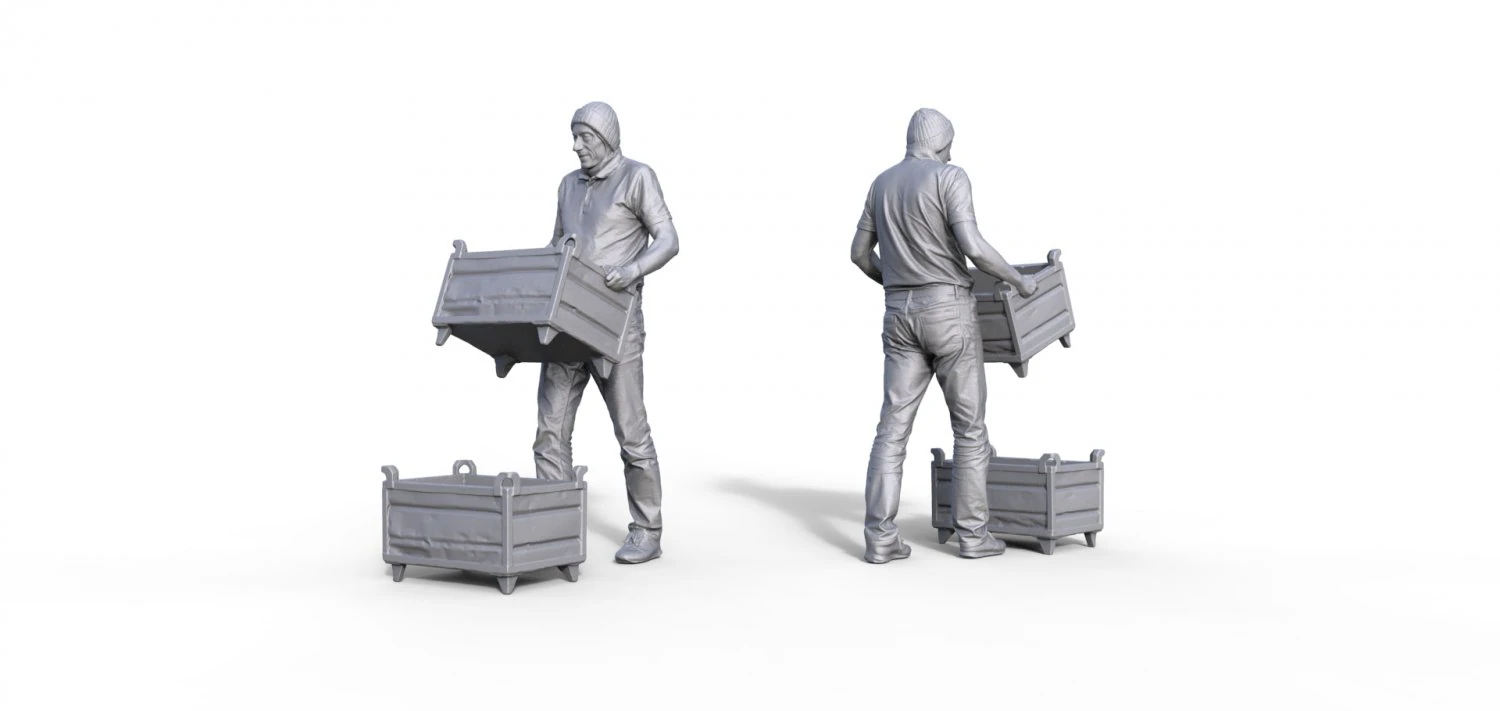 Fishermen figures for ship models 125 3D Print Model .c4d .max .obj .3ds .fbx .stl .blend 