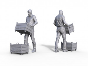 Fishermen figures for ship models 125 3D Print Model