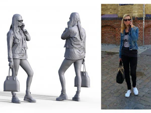 Figurka Agi typ C do dioramy modelu statku kolejowego 125 Model do druku 3D