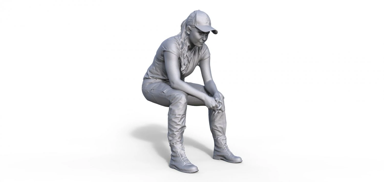 Figure Charlotte typ I for ship model railway diorama 125 3D Print Model .c4d .max .obj .3ds .fbx .stl .blend 