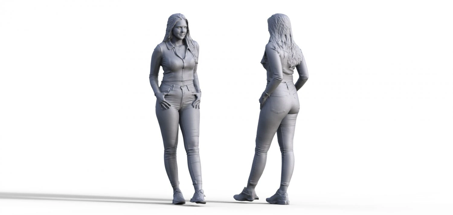 Figure Julia typ B for ship model railway diorama 125 3D Print Model .c4d .max .obj .3ds .fbx .stl .blend 