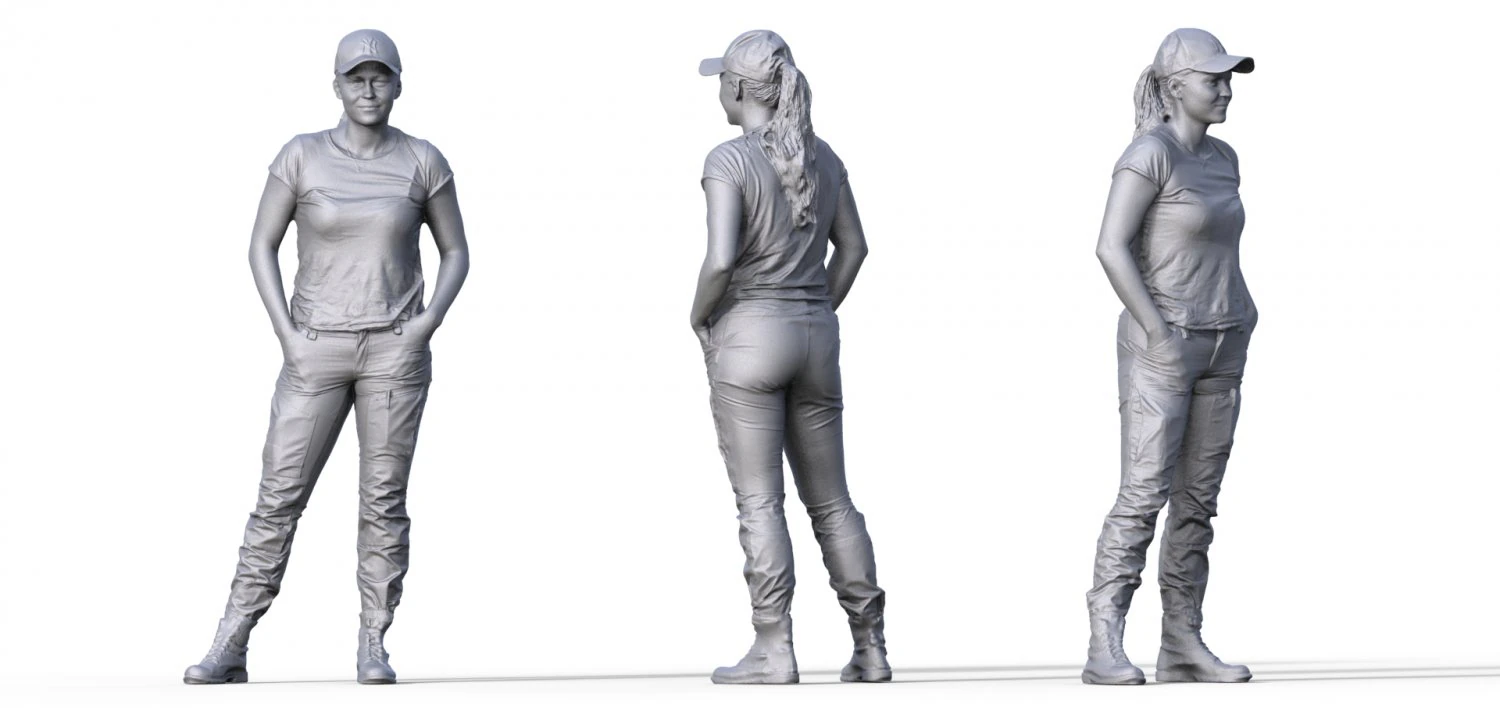 Figure Charlotte typ H for ship model railway diorama 125 3D Print Model .c4d .max .obj .3ds .fbx .stl .blend 