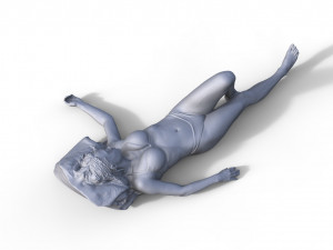 Figure Charlotte type D for ship model railway diorama 125 3D 打印模型