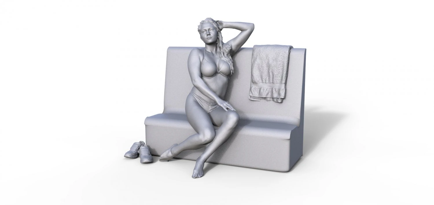 Figure Charlotte type B for ship model railway diorama 11 3D Print Model .c4d .max .obj .3ds .fbx .stl .blend 