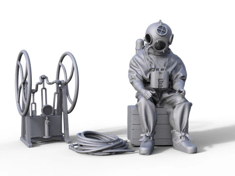 Figuur Taucher 933 3D Model