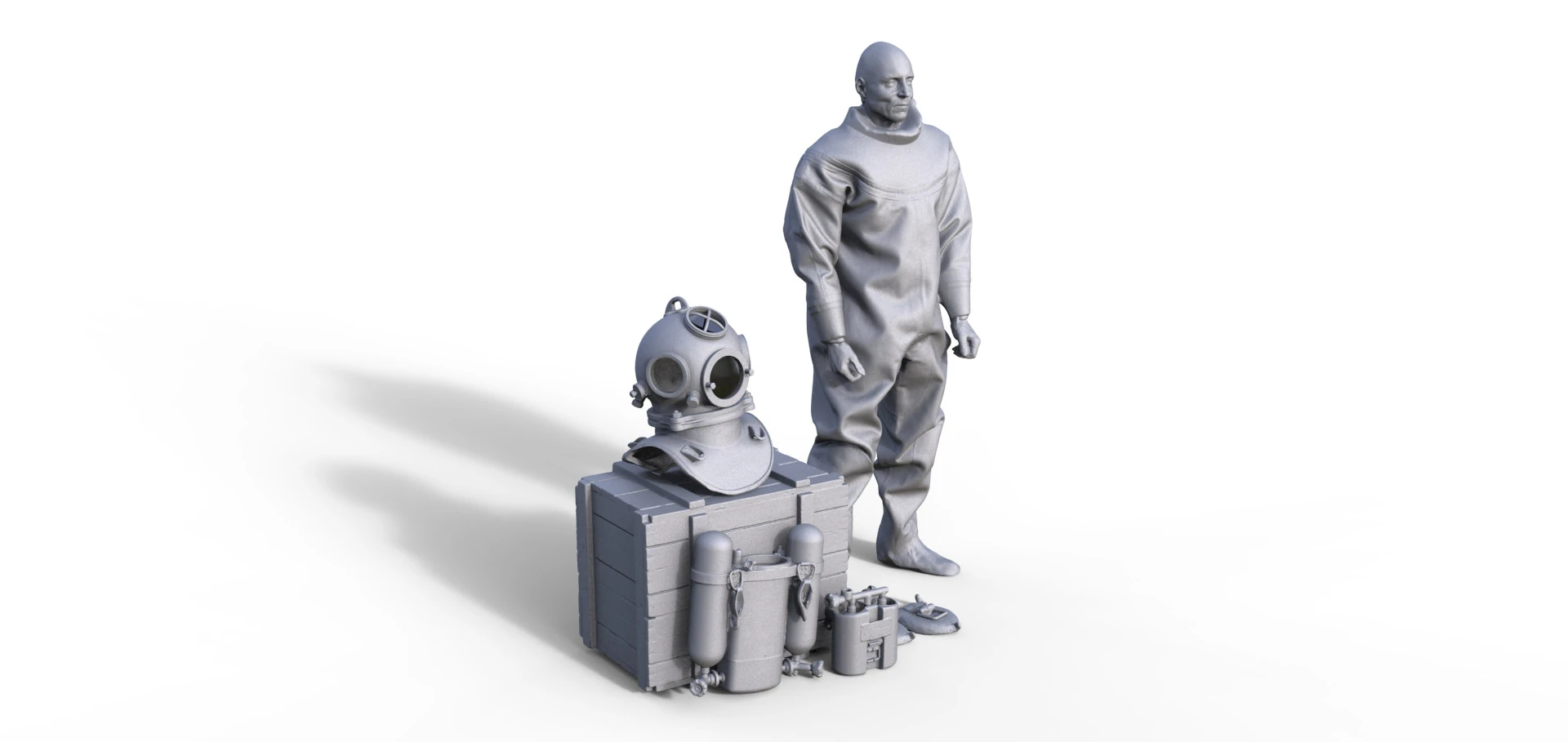 Figur Taucher 935 3D Model .c4d .max .obj .3ds .fbx .stl .blend 