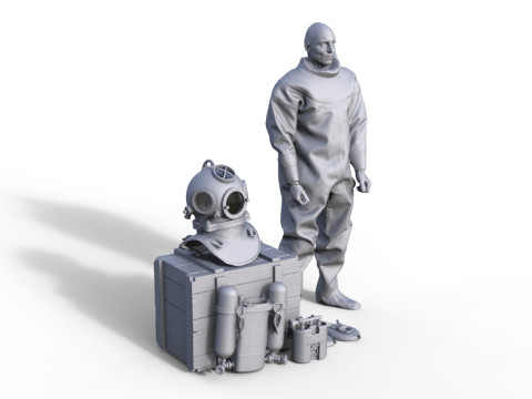 Figur Taucher 935 3D Model
