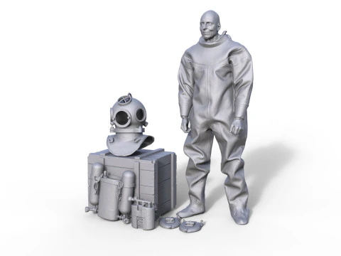 Figur Taucher 935 3D Model