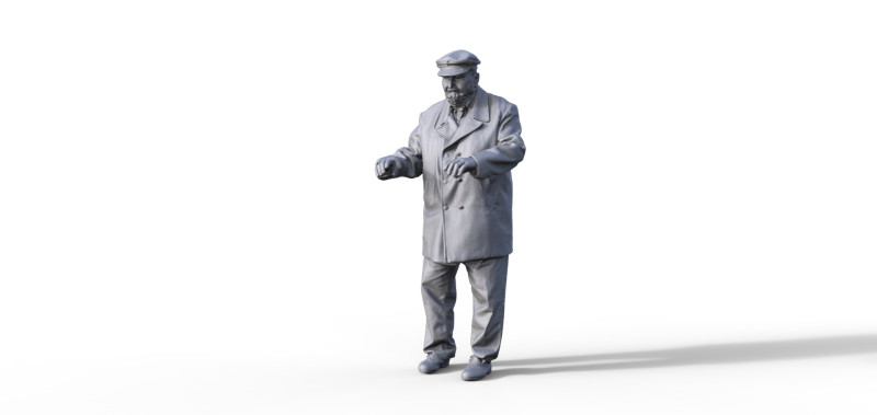 Figur Marine alter Kapitn 954 3D Модель .c4d .max .obj .3ds .fbx .stl .blend