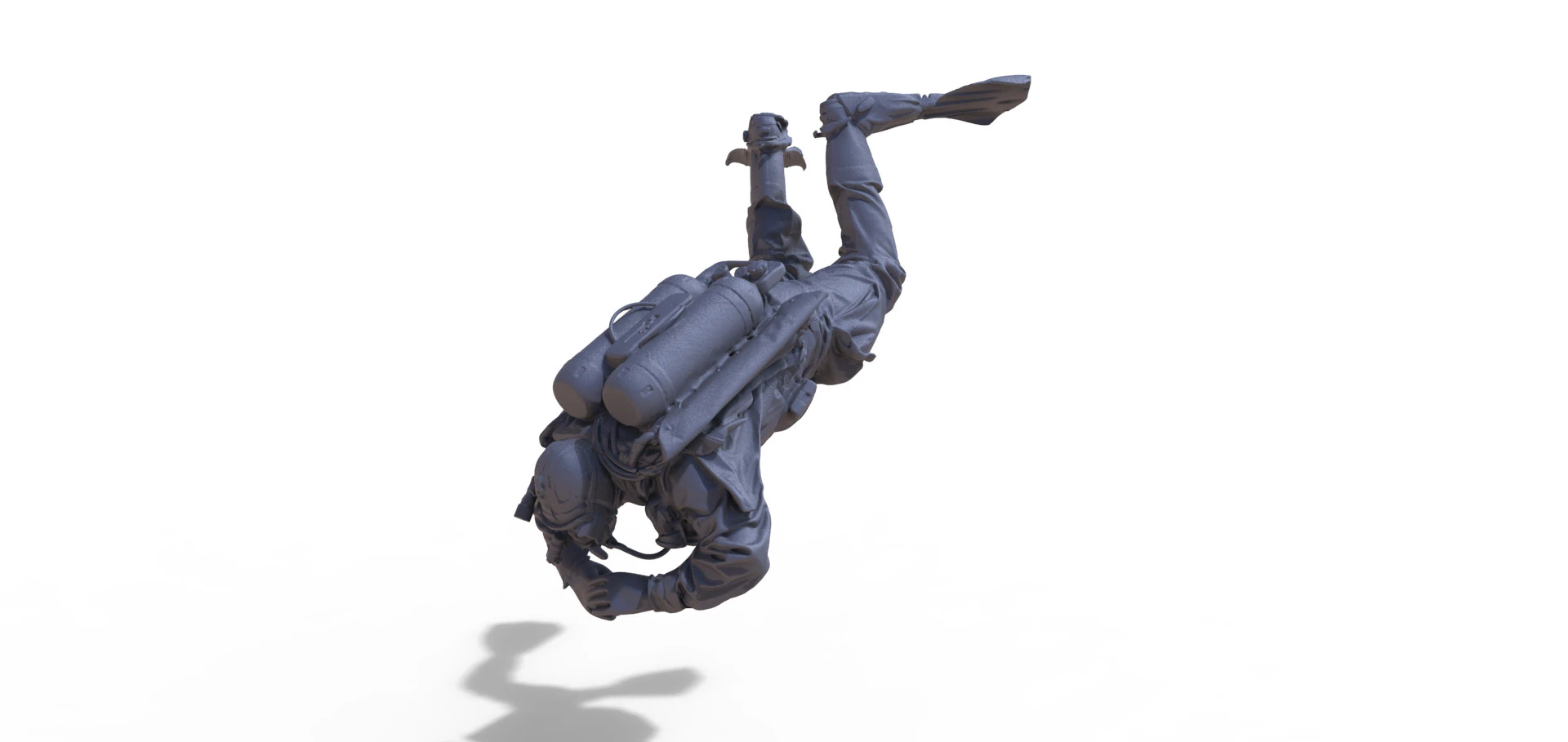 Figur Taucher 964 3D Print Model .c4d .max .obj .3ds .fbx .stl .blend