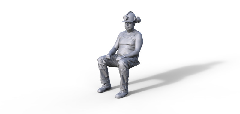Figur Miner 966 3D-printmodel .c4d .max .obj .3ds .fbx .stl .blend