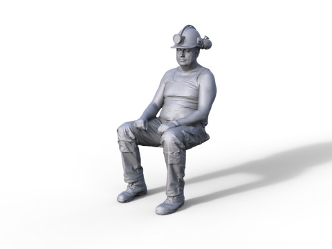 Figur Miner 966 3D-Druckmodell