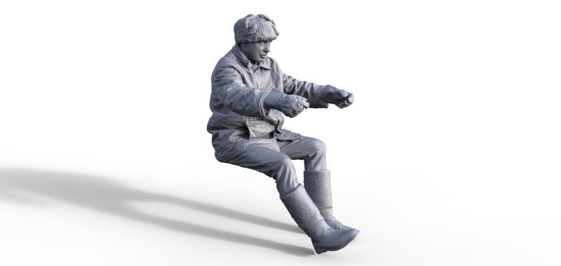 Figur Russian Truck Driver 971 Modelo de impresión 3D .c4d .max .obj .3ds .fbx .stl .blend