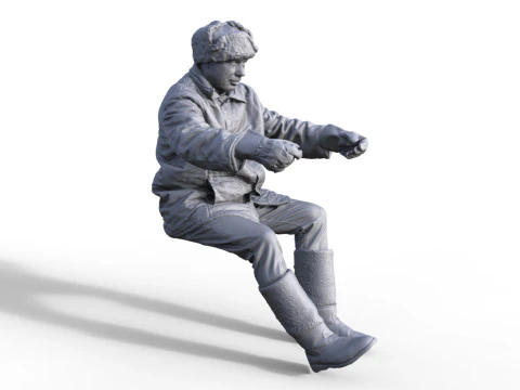 Figuur Russische vrachtwagenchauffeur 971 3D printmodel