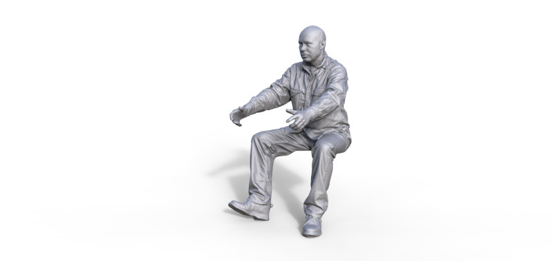 Figur Truck Driver 3D 打印模型 .c4d .max .obj .3ds .fbx .stl .blend