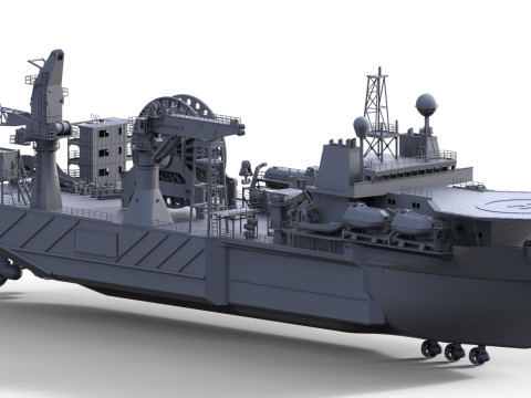 Kreuz Installer Schiffsmodell Modelship Diving support vessel 3D Print Model
