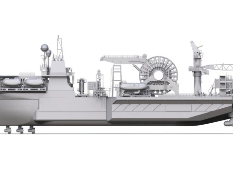 Kreuz Installer Schiffsmodell Modelship Diving support vessel 3D Print Model