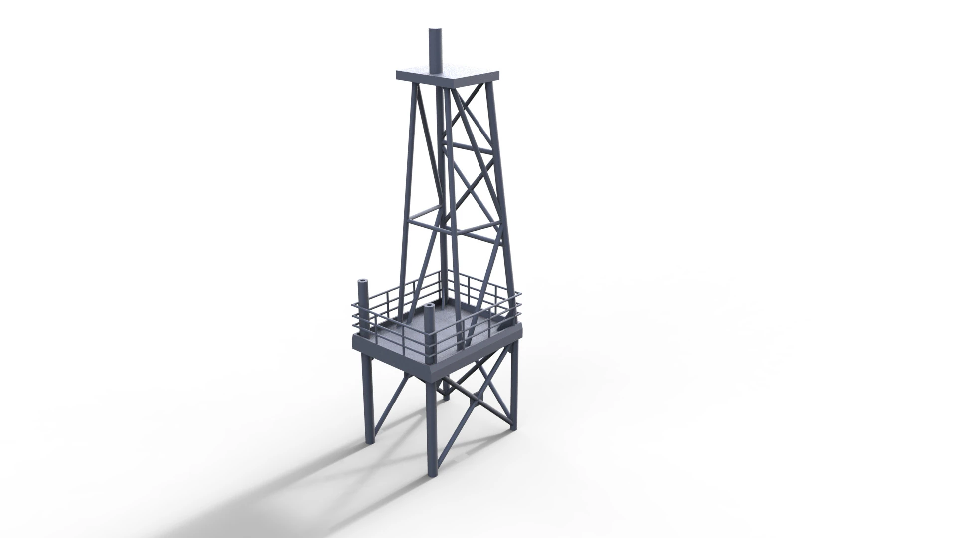 Mast for ship model seabex one 3D Print Model .c4d .max .obj .3ds .fbx .stl .blend 