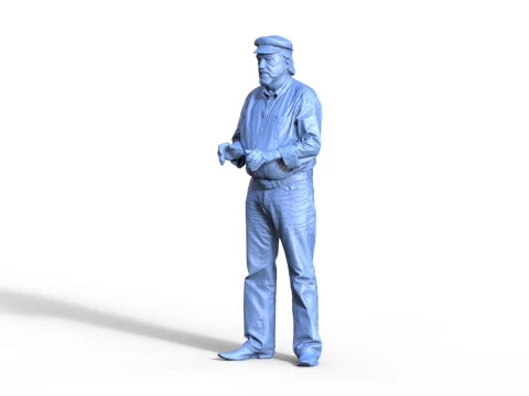 Figura capitán para maqueta de barco. Modelo de impresión 3D