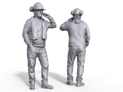 BOOT MANN FIGUR WORKER 3D Принт Модель