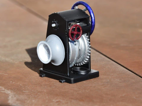 MANUAL ANCHOR WINCH for SHIP MODEL 3D Print Model