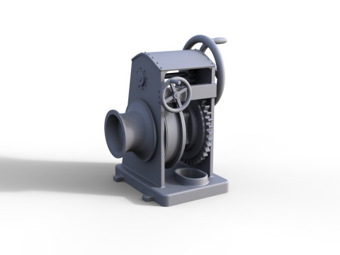 MANUAL ANCHOR WINCH for SHIP MODEL Model do druku 3D
