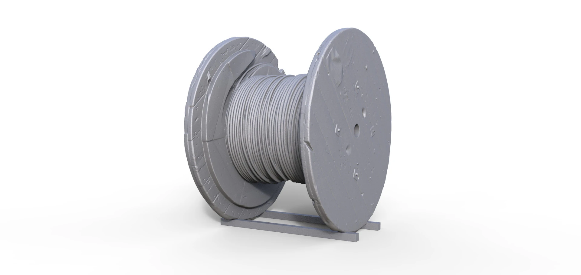 CABLE DRUM WITH CABLE 3D SCAN FOR MODEL SHIPBUILDING 3D Print Model .c4d .max .obj .3ds .fbx .stl .blend