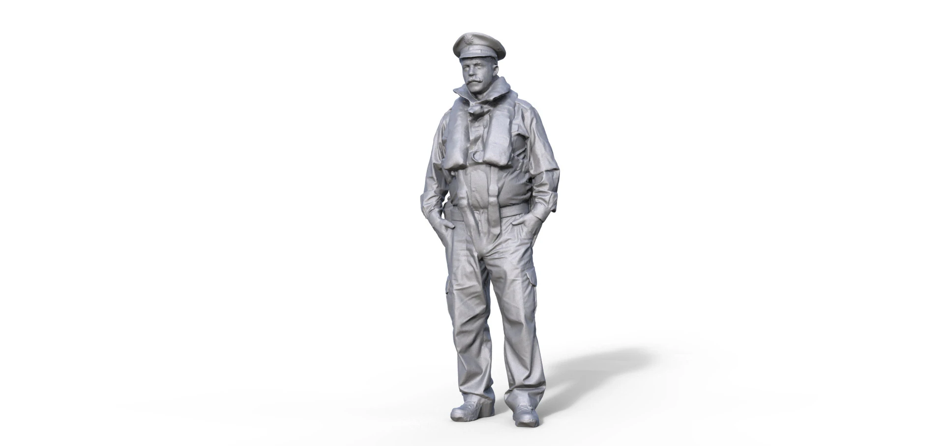WATER POLICE FIGURE FOR MODEL BOAT WSP 3D Print Model .c4d .max .obj .3ds .fbx .stl .blend 