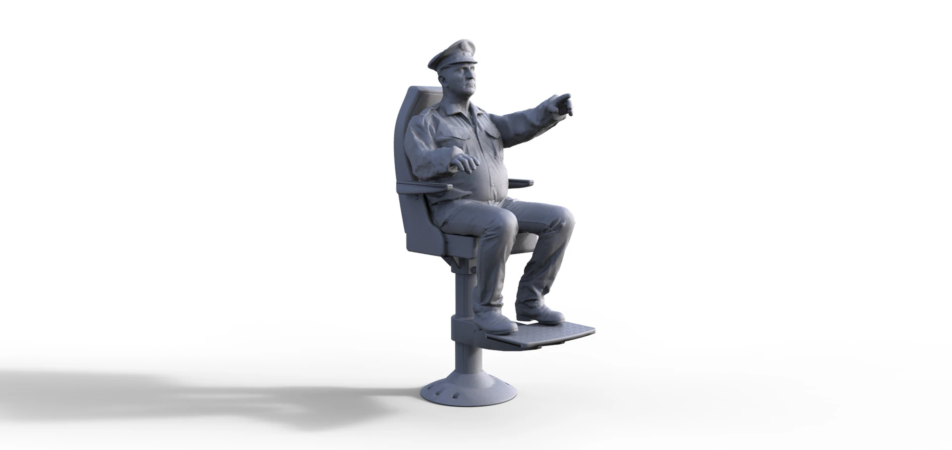 WATER POLICE FIGURE WITH CHAIR FOR SHIP MODEL 3D Print Model .c4d .max .obj .3ds .fbx .stl .blend