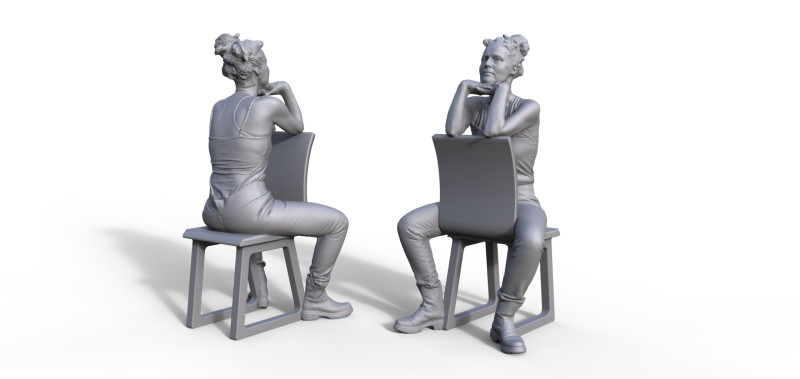 FIGURE ALEX WOMAN GIRL DIORAMA TRAIN SHIP MODEL 3D-Druckmodell .c4d .max .obj .3ds .fbx .stl .blend
