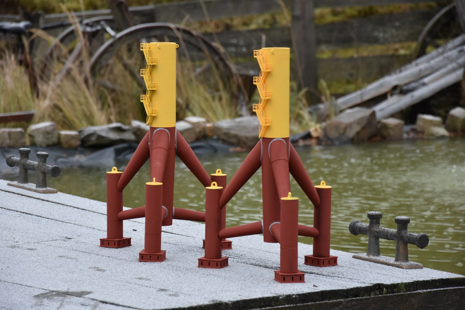 TRIPOD WIND TURBINE OFFSHORE FOR SHIP MODEL 3D Print Model .c4d .max .obj .3ds .fbx .stl .blend 