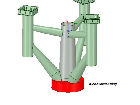 TRIPOD WIND TURBINE OFFSHORE FOR SHIP MODEL 3D Принт Модель