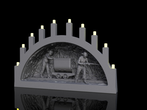 SCHWIBBOGEN LED ERZGEBIRGE BERGBAU MINING BERGMANN WEIHNACHTEN WINTER CHRISTMAS 3D 프린트 모델