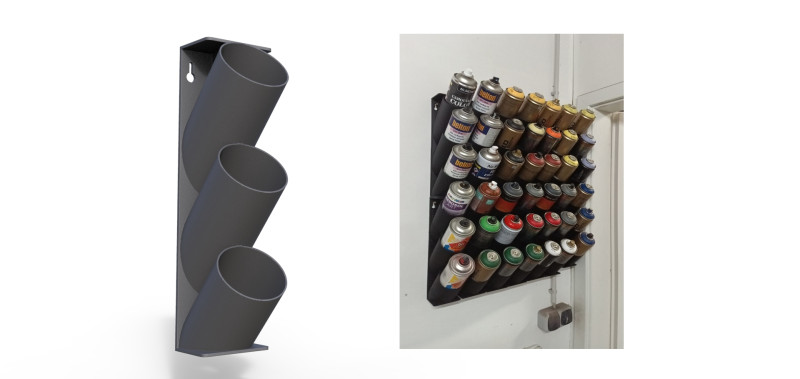 CAN ORGANIZER SPRAY CAN RACK Modelo de Impressão 3D .c4d .max .obj .3ds .fbx .stl .blend 