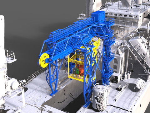 HANDLING TOWER CRANE FOR SEABEX ONE SHIP MODEL Modello di stampa 3D