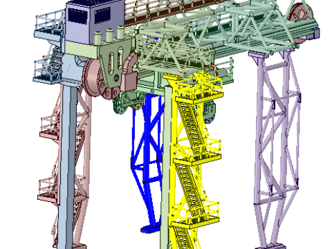 HANDLING TOWER CRANE FOR SEABEX ONE SHIP MODEL 3D-printmodel