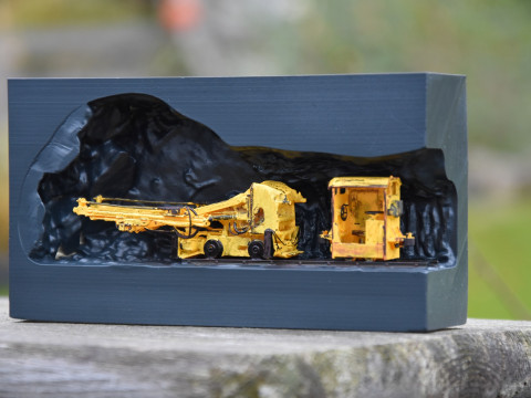 DRILL AND DRIVING STAND MINING DIORAMA 3D-printmodel
