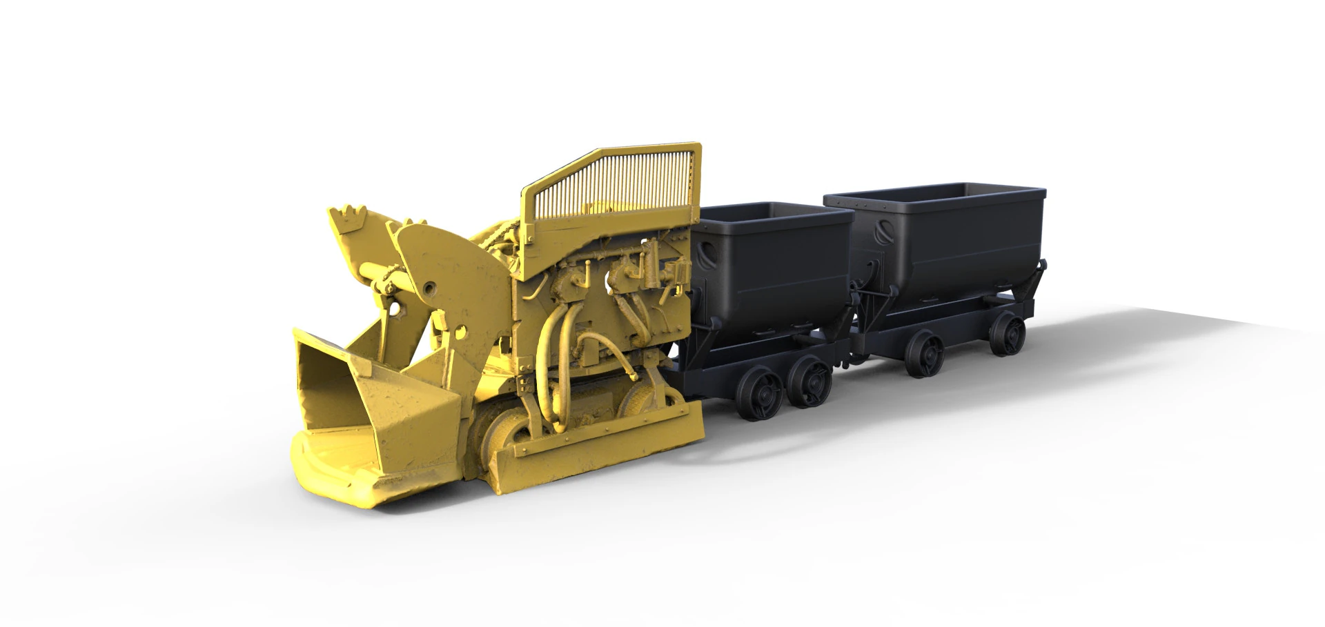 LORE EXCAVATOR MINING MINING DIORAMA 3D Print Model .c4d .max .obj .3ds .fbx .stl .blend 