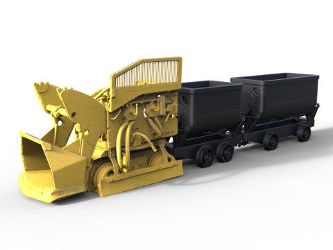 LORE EXCAVATOR MINING MINING DIORAMA 3D Print Model