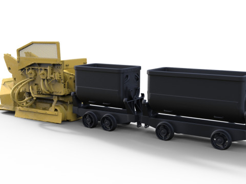 LORE EXCAVATOR MINING MINING DIORAMA 3D Принт Модель